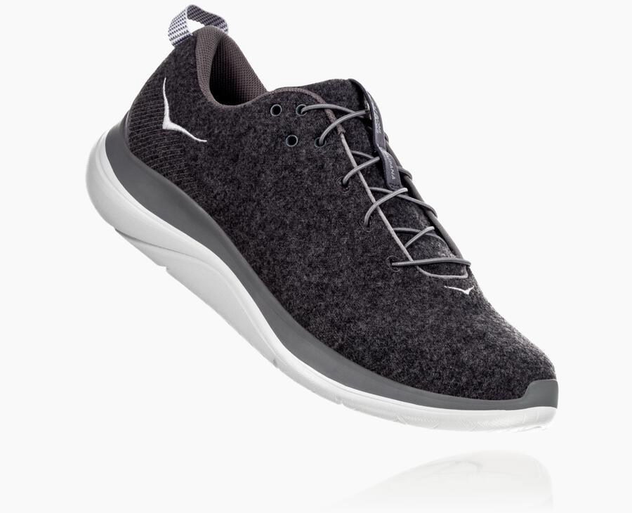 Chaussure Running Hoka One One Hupana Flow Wool Homme - Grise - PIO-825670